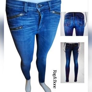 Rag & Bone Kensington moto skinny jeans 27